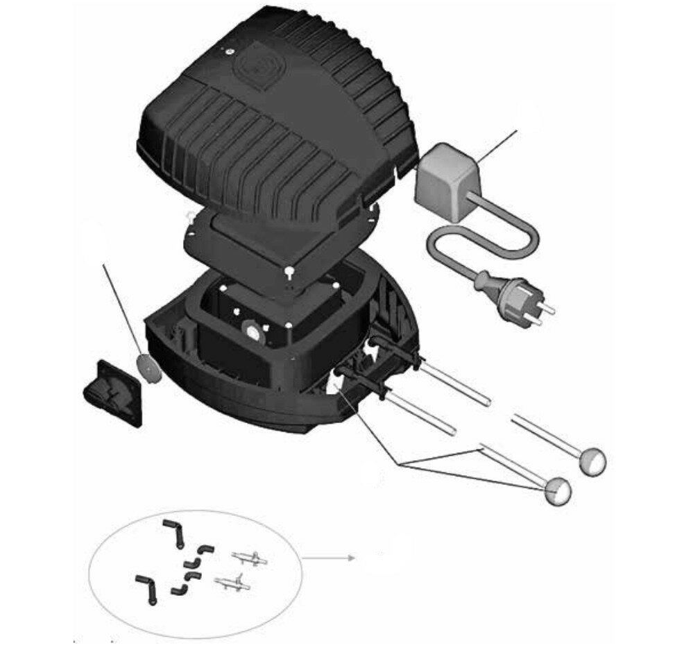 Ersatzteilzeichnung für AquaOxy 1000