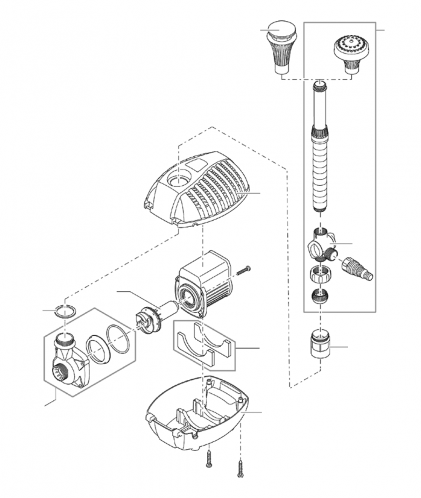Ersatzteilzeichnung für Aquarius Fountain Set Eco 5500