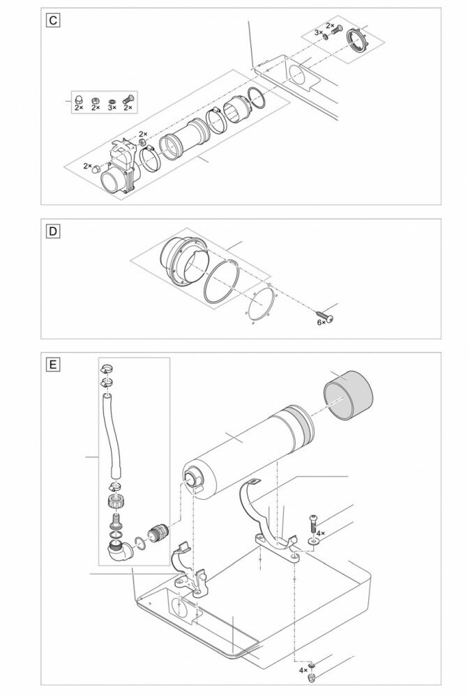 Ersatzteilzeichnung für Proficlear Compact-M gepumpt -...