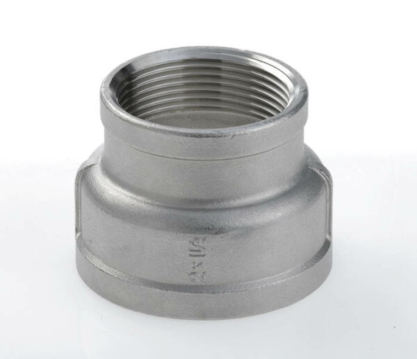 Reduziermuffe 2" - 1 1/2" - Silber