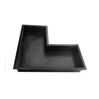 GFK Winkelbecken (Schwarz) 140 x 70cm - Selbstabholung in...