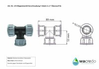 Magnetventil-Verschraubung T-Stück 3 x 1“...