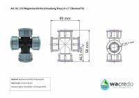 Magnetventil-Verschraubung Kreuz 4 x 1"...