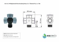 Magnetventil-Verschraubung Kreuz 3 x 1"...