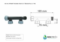 Multi T-Verteiler 2-fach 3 x 1" Überwurf IG, 1...