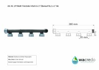 Multi T-Verteiler 4-fach 5 x 1" Überwurf IG, 1...