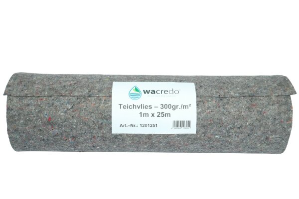 Wacredo Teichvlies 300 g/m² 25 x 1m Rolle