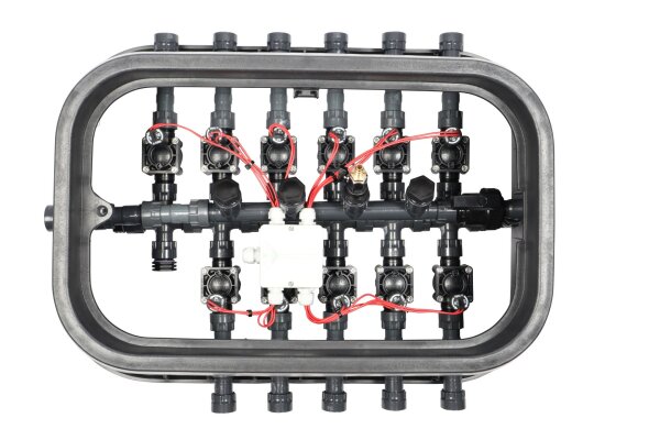 Wacredo Bewässerungsverteiler mit Ventilbox für 11 Stationen inkl. Kugelhahn