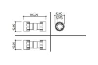 PVC Magnetventil-Verschraubung Gerade 1" IG x 1" IG